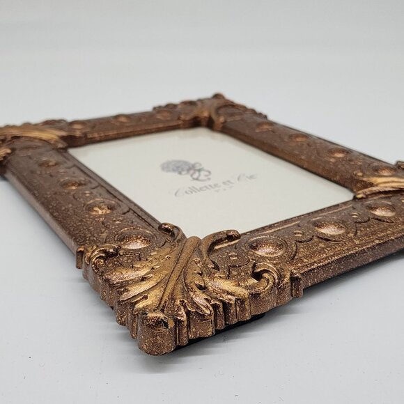 Vintage-Style Collette Et Cie Ornate Gold Picture Frame 5"x7" - Picture 10 of 10